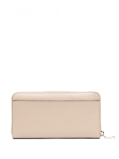 Shop Dkny Bryant Large Leather Wallet In Beige