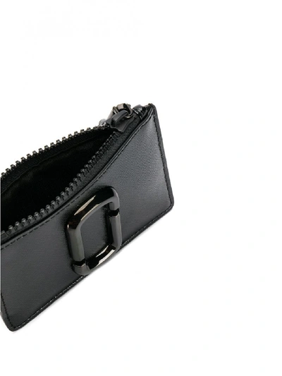 Shop Marc Jacobs Snapshot Leather Wallet In Black