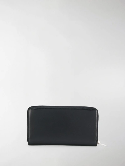 Shop Saint Laurent Monogram Leather Wallet In Black