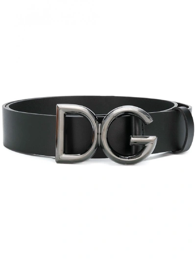 Shop Dolce & Gabbana Leather Belt In Black