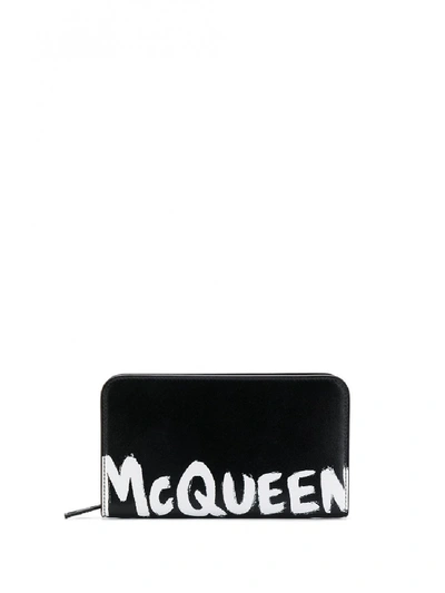 Shop Alexander Mcqueen Logo Leather Wallet