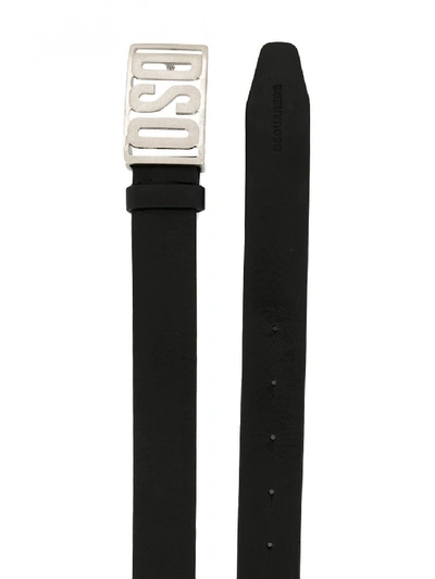 Shop Dsquared2 Leather Belt With Buckle In Black