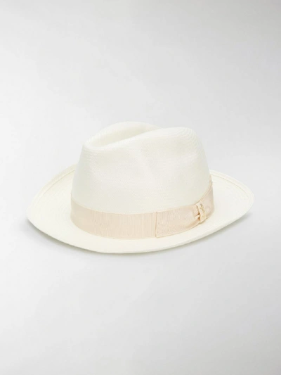 Shop Borsalino Panama Hat In White