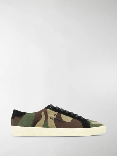 Shop Saint Laurent Camouflage Sneakers