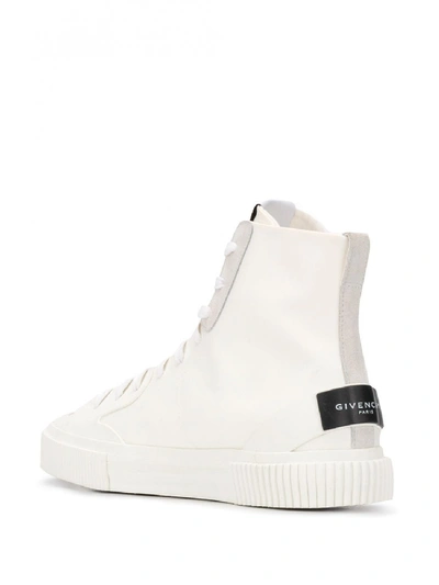 Shop Givenchy Leather High Sneakers In White