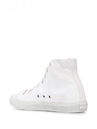 Shop Saint Laurent High-top Sneakers In White
