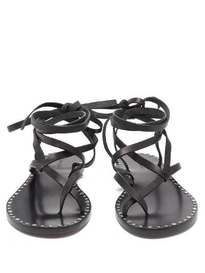 Isabel Marant Jesaro Studded Leather Sandals In Black ModeSens