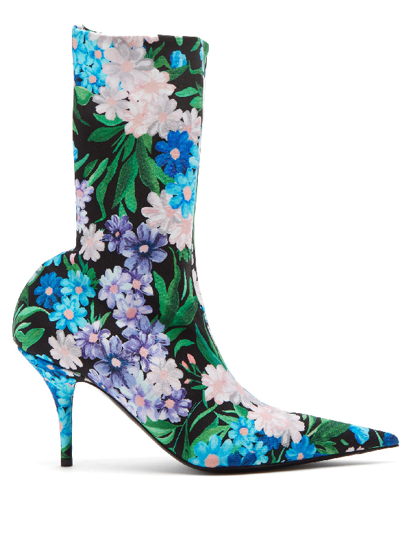 balenciaga floral boots