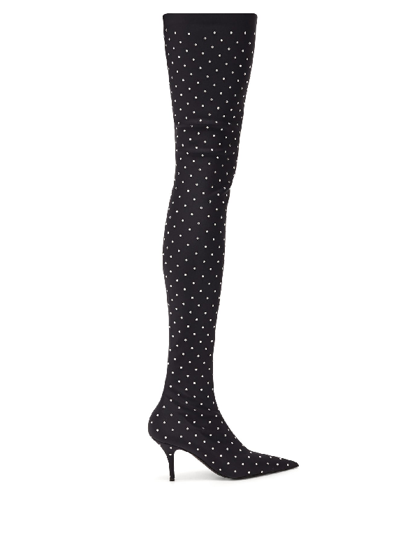balenciaga over knee boots