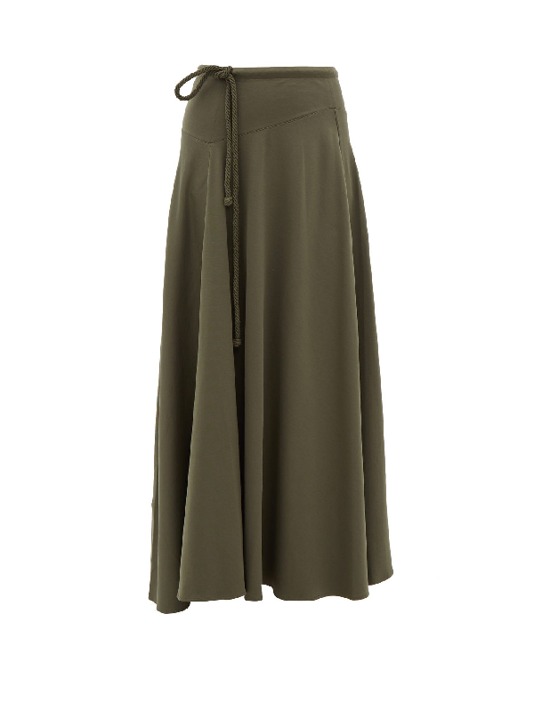 grey cotton maxi skirt