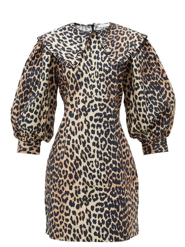 leopard print cotton dress