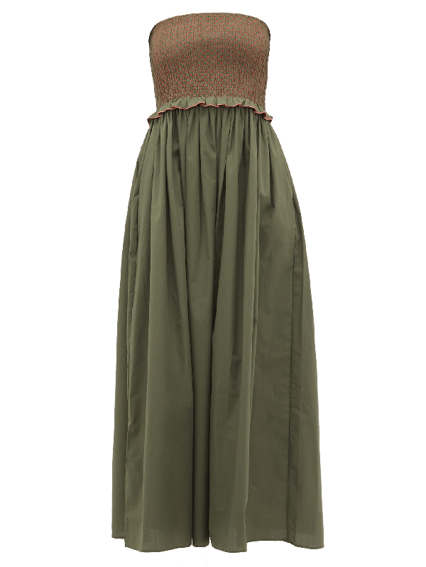 smocked cotton dress