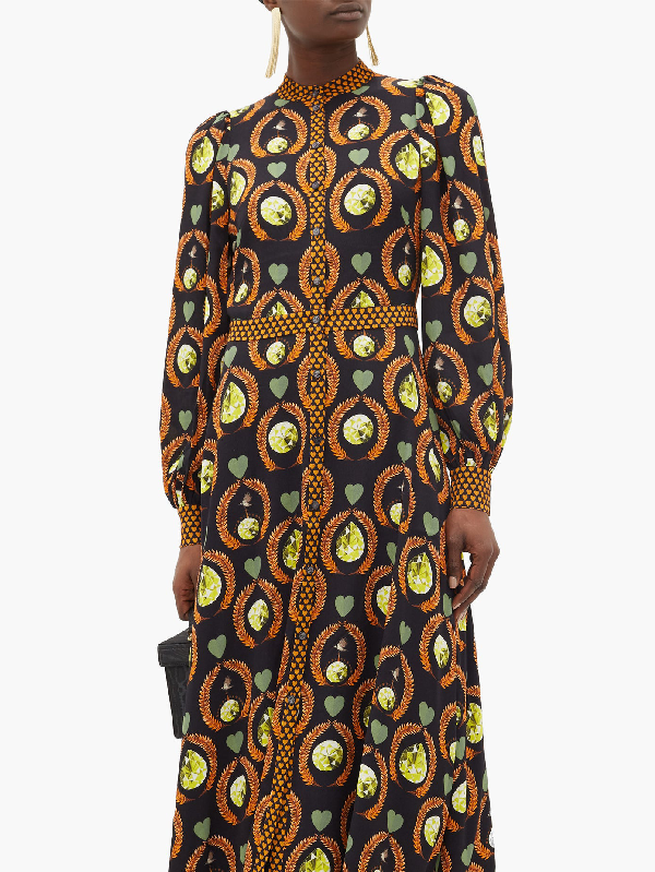 roselle printed maxi dress