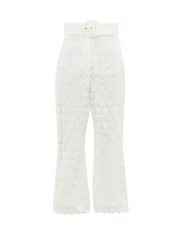 lace white trousers