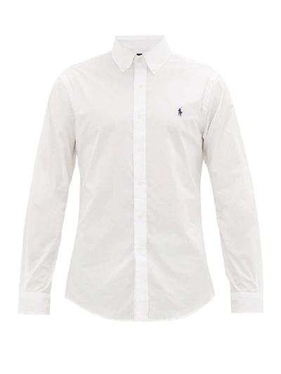 Polo Ralph Lauren Men's Big And Tall Classic Fit Garment-dyed Long-sleeve  Oxford Shirt In White | ModeSens