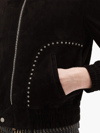 Saint laurent shop studded bomber jacket