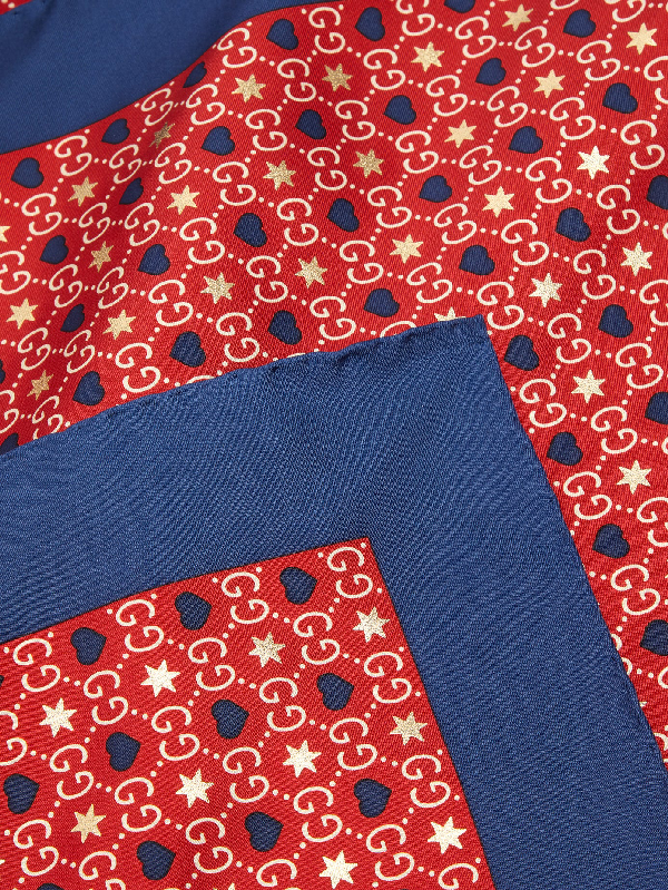 Gucci Gg Logo-print Silk Scarf In Red Multi | ModeSens