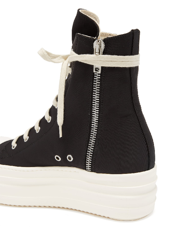 Rick Owens Double Bumper Canvas High-top Trainers In Black | ModeSens