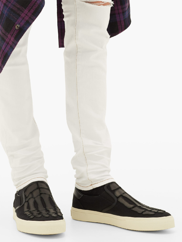 amiri skel toe slip on sneaker