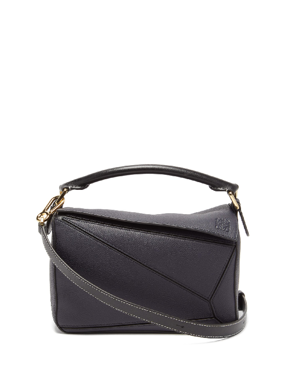 loewe small puzzle bag in midnight navy