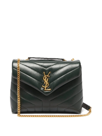 Green Loulou small quilted-leather shoulder bag