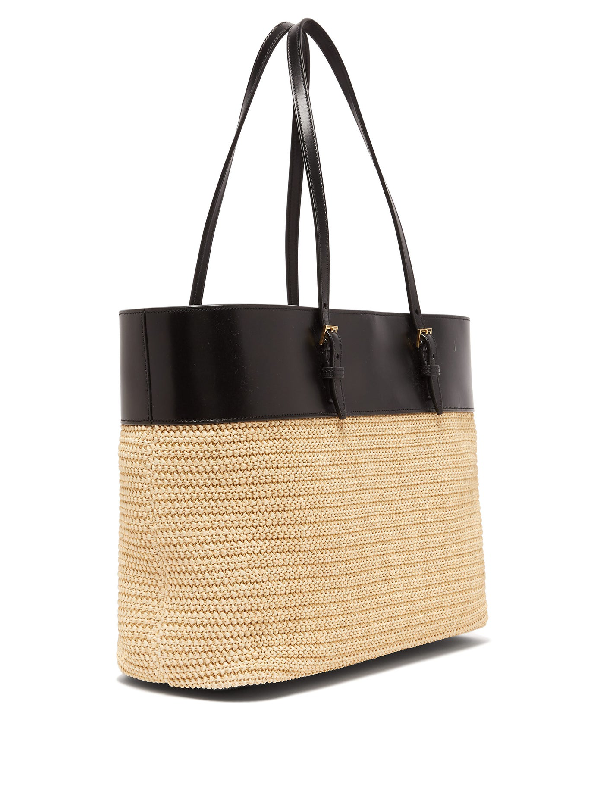saint laurent raffia tote
