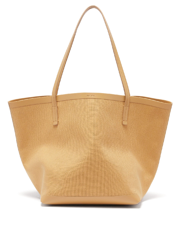 The Row Park 3 Medium Textured-leather Tote In Beige | ModeSens