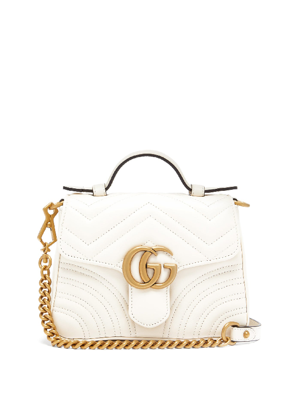 gucci small white marmont bag