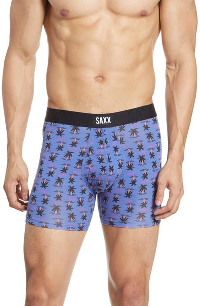 Shop Saxx Undercover Boxer Briefs In Blue Summer Palm