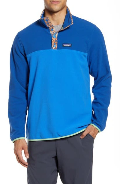 Shop Patagonia Micro-d Snap-t Fleece Pullover In Bayou Blue