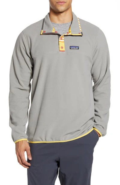 Shop Patagonia Micro-d Snap-t Fleece Pullover In Feather Grey