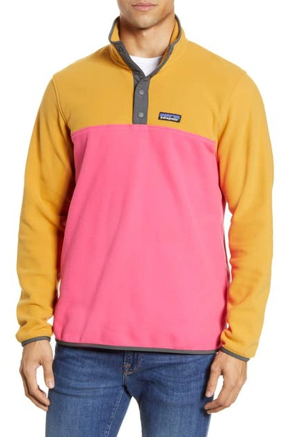 Shop Patagonia Micro-d Snap-t Fleece Pullover In Ultra Pink