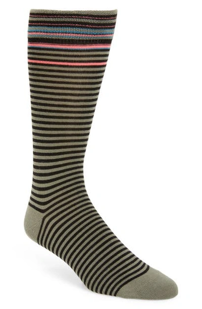 Shop Ted Baker Prestin Stripe Socks In Khaki