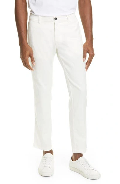 Shop Barena Venezia Rionero Stretch Cotton & Linen Trousers In Bianco