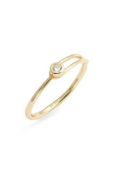 Shop Argento Vivo Cubic Zirconia Paperclip Ring In Gold