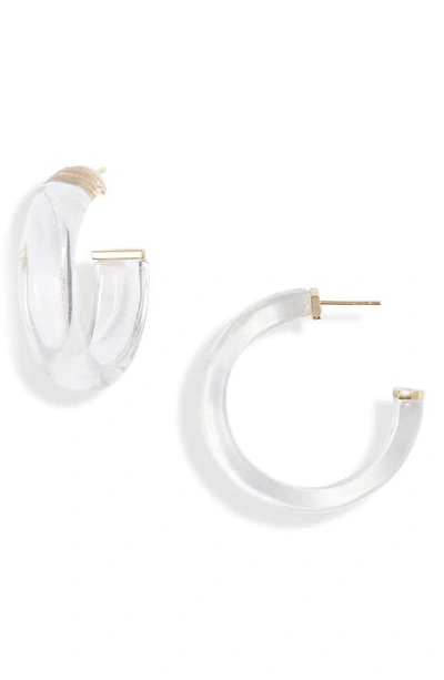 Shop Argento Vivo Lucite Hoop Earrings In Gold
