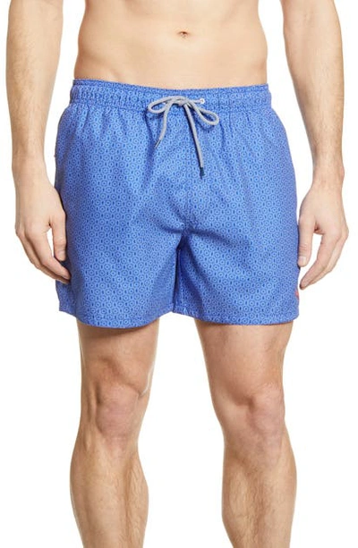 Shop Ted Baker Loother Slim Fit Swim Trunks In Blue
