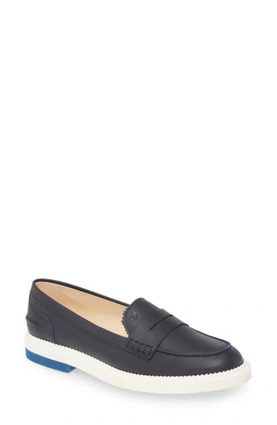 Shop Tod's Penny Loafer In Navy