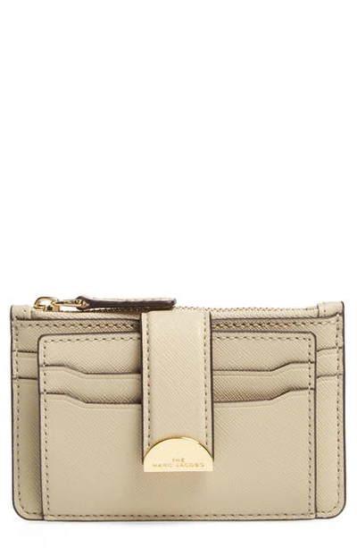 Shop The Marc Jacobs Leather Card Case In Khaki