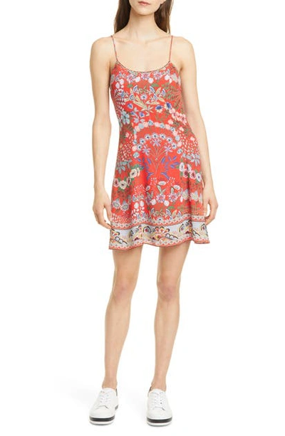 Shop Alice And Olivia Ira Floral Fit & Flare Sundress In Wildflower Bright Poppy Multi