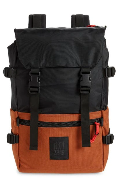 Shop Topo Designs Classic Rover Backpack In Black/clay