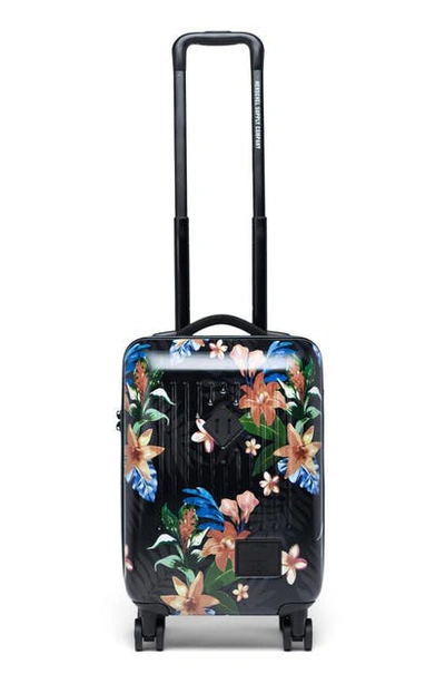Shop Herschel Supply Co. Trade Summer Floral 21-inch Wheeled Carry-on Bag In Summer Floral Black/ Ash Rose