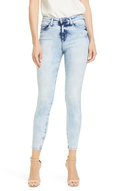 Shop L Agence Margot Acid Wash Crop Skinny Jeans In Celestial