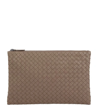 Shop Bottega Veneta Medium Leather Intrecciato Pouch Bag