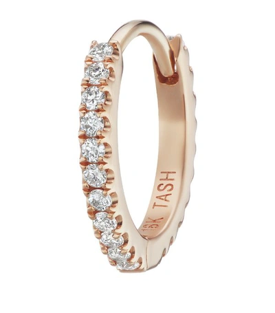 Shop Maria Tash Diamond Eternity Single Hoop Earring (8mm) In Rose Gold