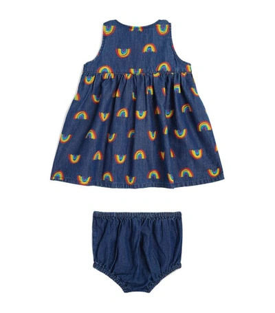 Shop Stella Mccartney Kids Rainbow Print Dress And Bloomers Set