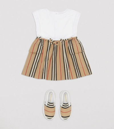 Shop Burberry Kids Icon Stripe Dress