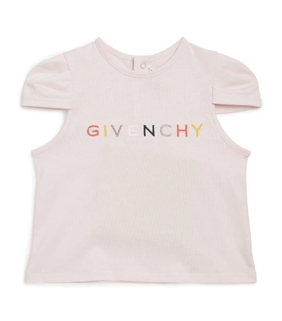 Shop Givenchy Kids Rainbow Logo T-shirt