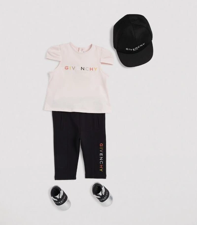 Shop Givenchy Kids Rainbow Logo T-shirt