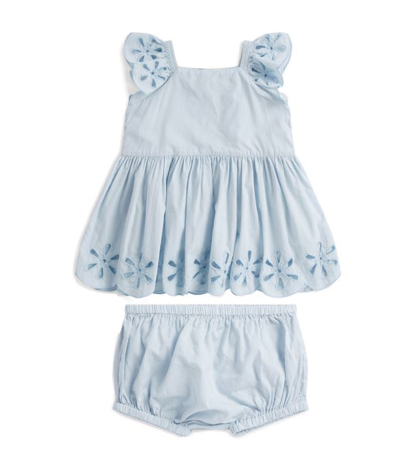 Stella McCartney Kids ruffled cotton bloomers - White
